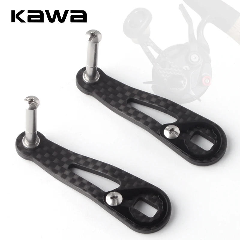 カワ 1個 釣りリールハンドル カーボンファイバー素材 氷釣りロッカー 長さ62mm 穴サイズ8X5および7X4mm 釣り具DIY用
