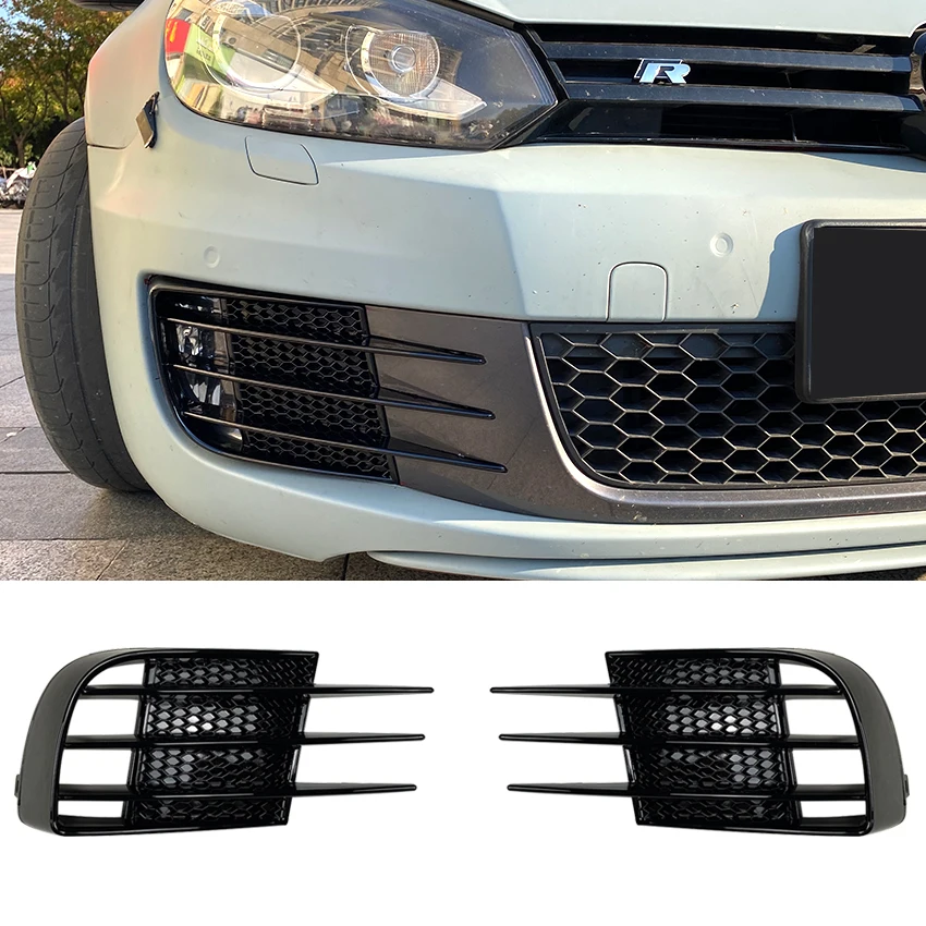 

For Volkswagen Golf 6 MK6 GTI GTD 2009-2012 Front Bumper AMG Flag Grille Stickers Trim Cover Accessories Car Styling