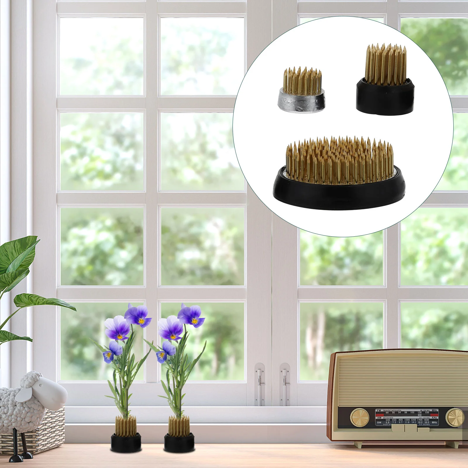 3 шт. для цветов горшки Jianshan фиксирующая основа японский держатель резиновая