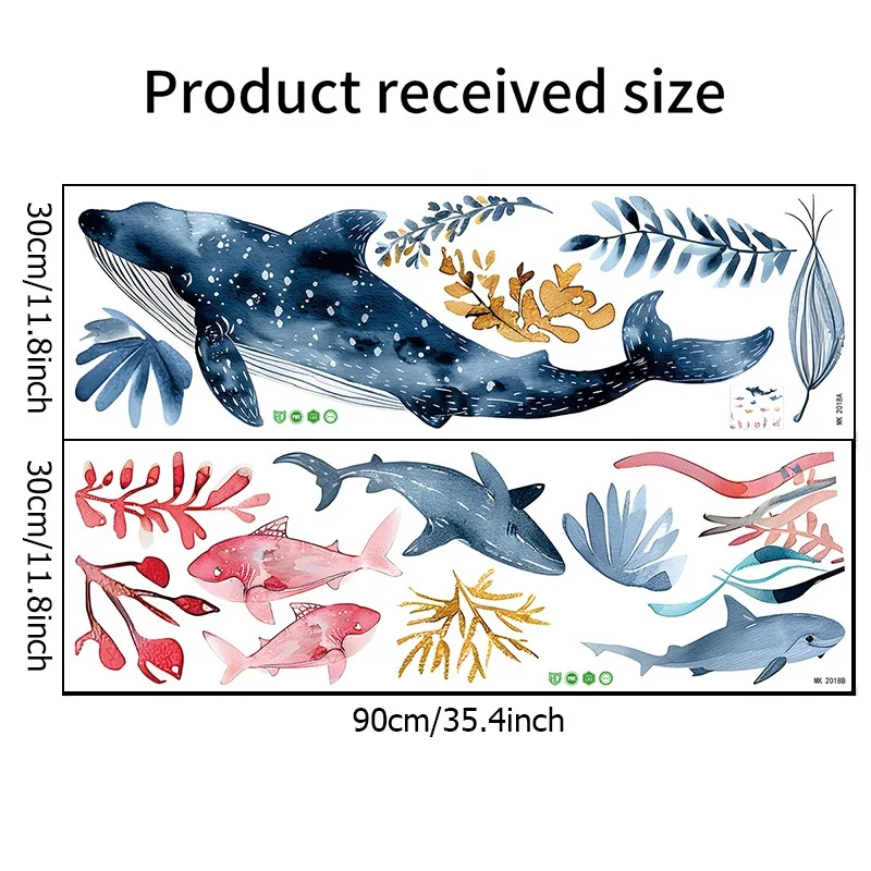 Подводная Морская жизнь Акула Кит настенные наклейки океан подводная фотография