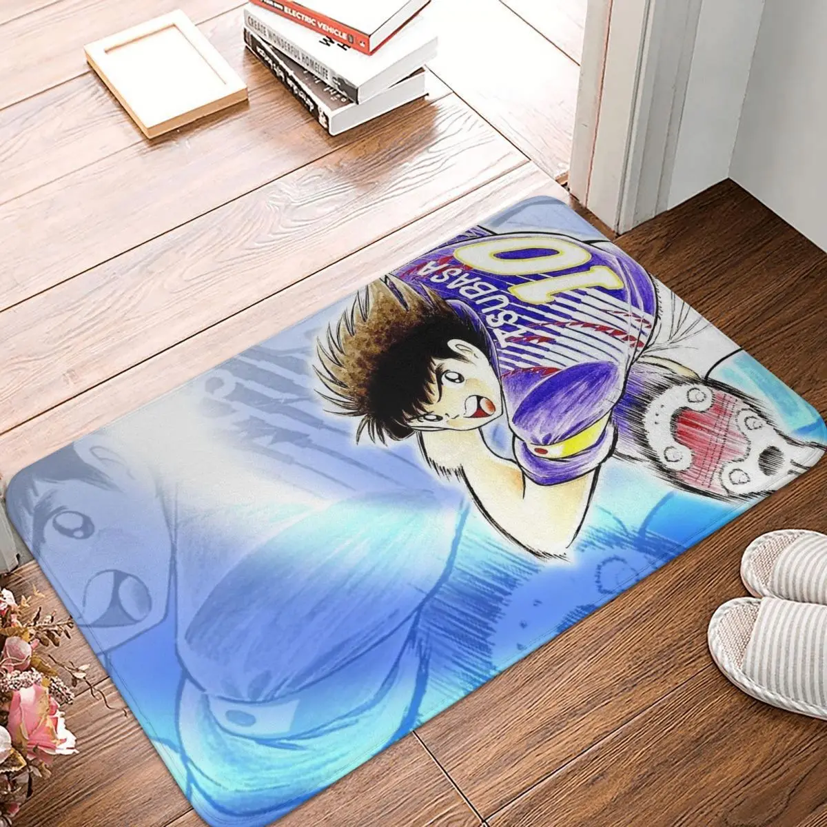 

Large Aerial Wing Kitchen Non-Slip Carpet Japanese Animation Captain Tsubusa Living Room Mat Welcome Doormat Home Decor Rug