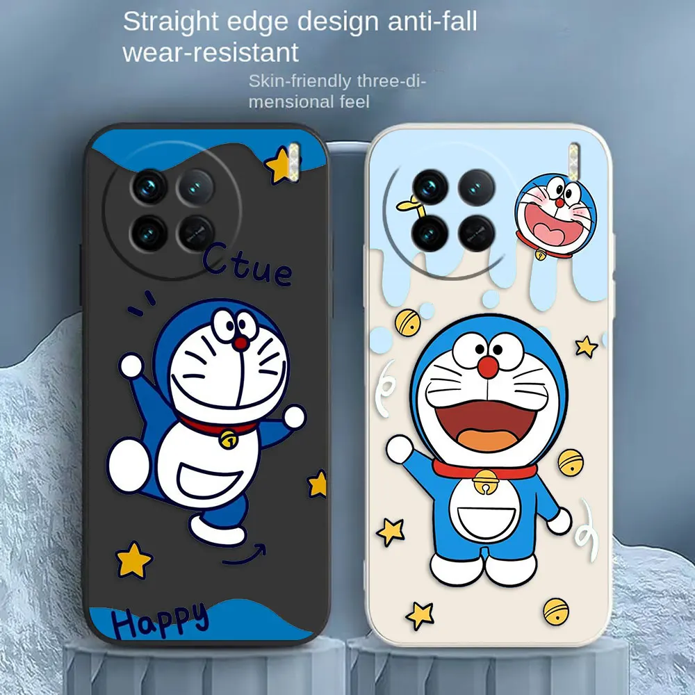 

Cute D-Doraemon Cat Phone Case For VIVO X21I X21S X23 X27 X30 X50 X60 X70 X80 X90 PRO PLUS Colour Liquid Case Funda Shell Capa