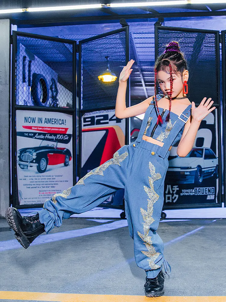 

Children's Hip-hop Clothing Street Dance Trendy Cool And Handsome Performance Summer Girls' Jazz Set