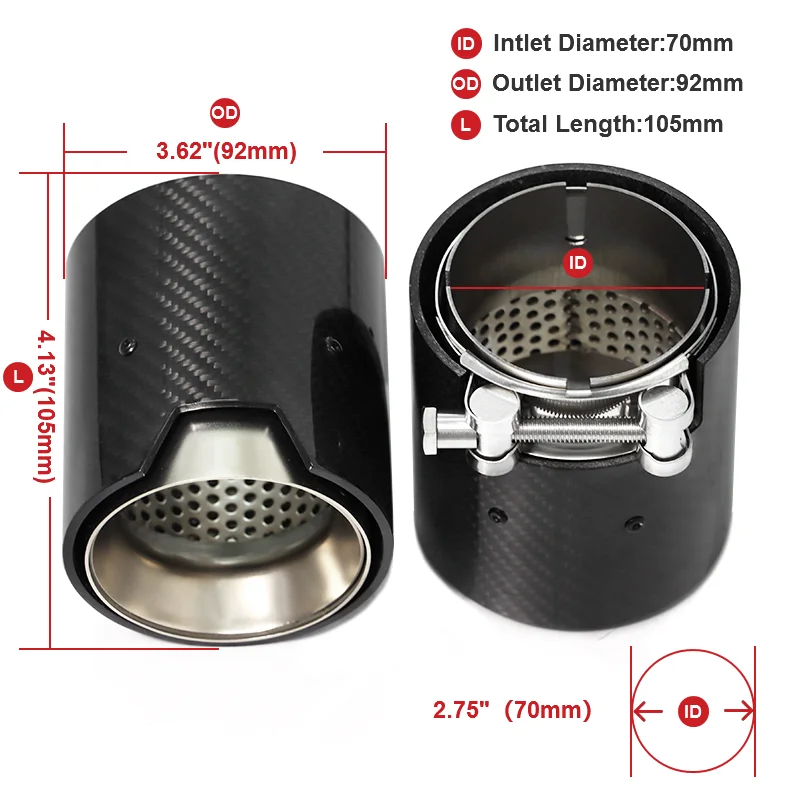 4 шт./лот для BMW M2 M3 M4 F80 F82 F83 F87 Наконечник выхлопной трубы M Performance Выхлопная труба