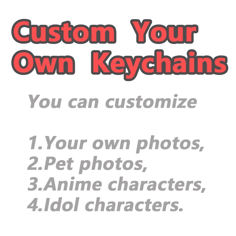 

Fashion Anime Custom Keychains Cartoon Clear Acrylic Key Chain Photo Customized Hologram Plastic Personalized Charms Keyring