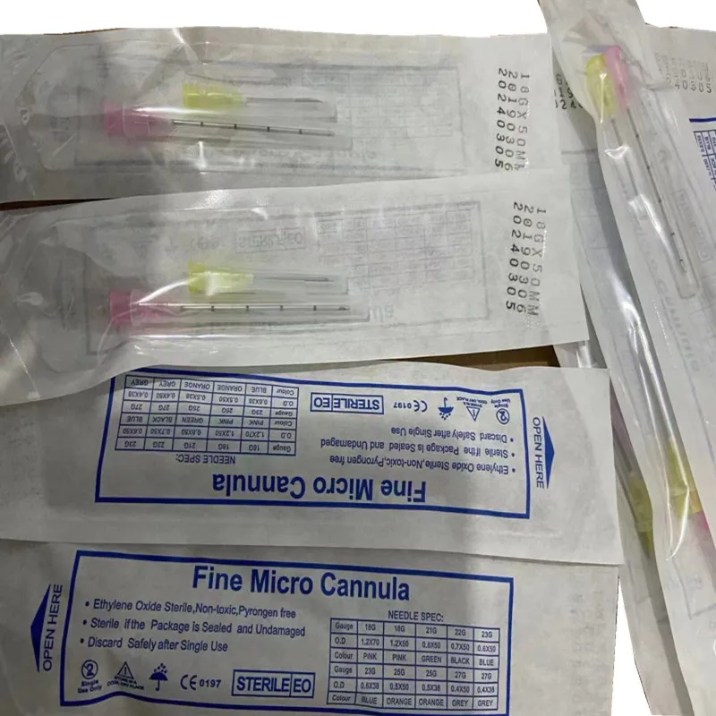 

Hot Selling Micro Cannula Injection Disposable Mesotherapy Needle 18G,21G,22G,23G,25G,27G,30G For Skin Filler Injection