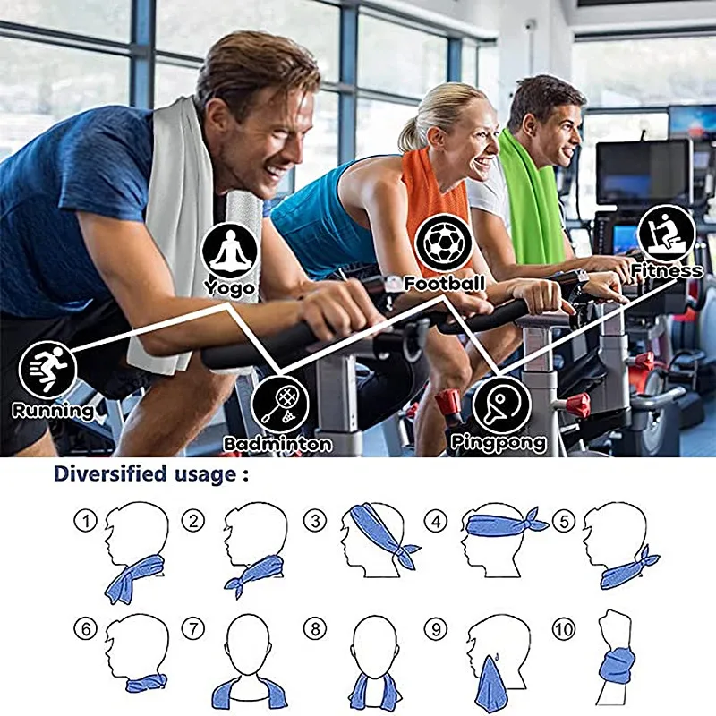Супер впитывающее охлаждающее полотенце 80*30 см быстросохнущее мягкое дышащее