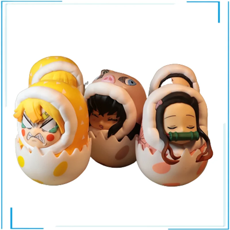 

Japanese Anime Demon Slayer Anime Figures Kamado Tanjirou Agatsuma Zenitsu Hashibira Inosuke Different Style Models Tumbler Toy