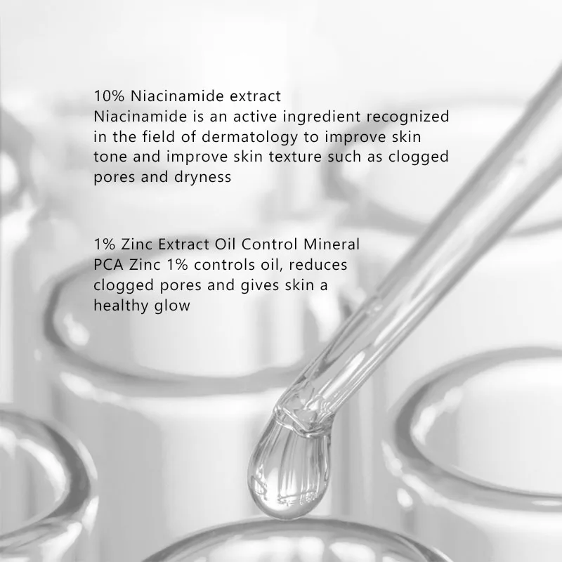 Фото Отбеливающая эссенция Ниацинамид 10% цинк 1% отбеливающая витамин C Сыворотка с гиалуроновой кислотой 30 мл Сыворотка для лица №3