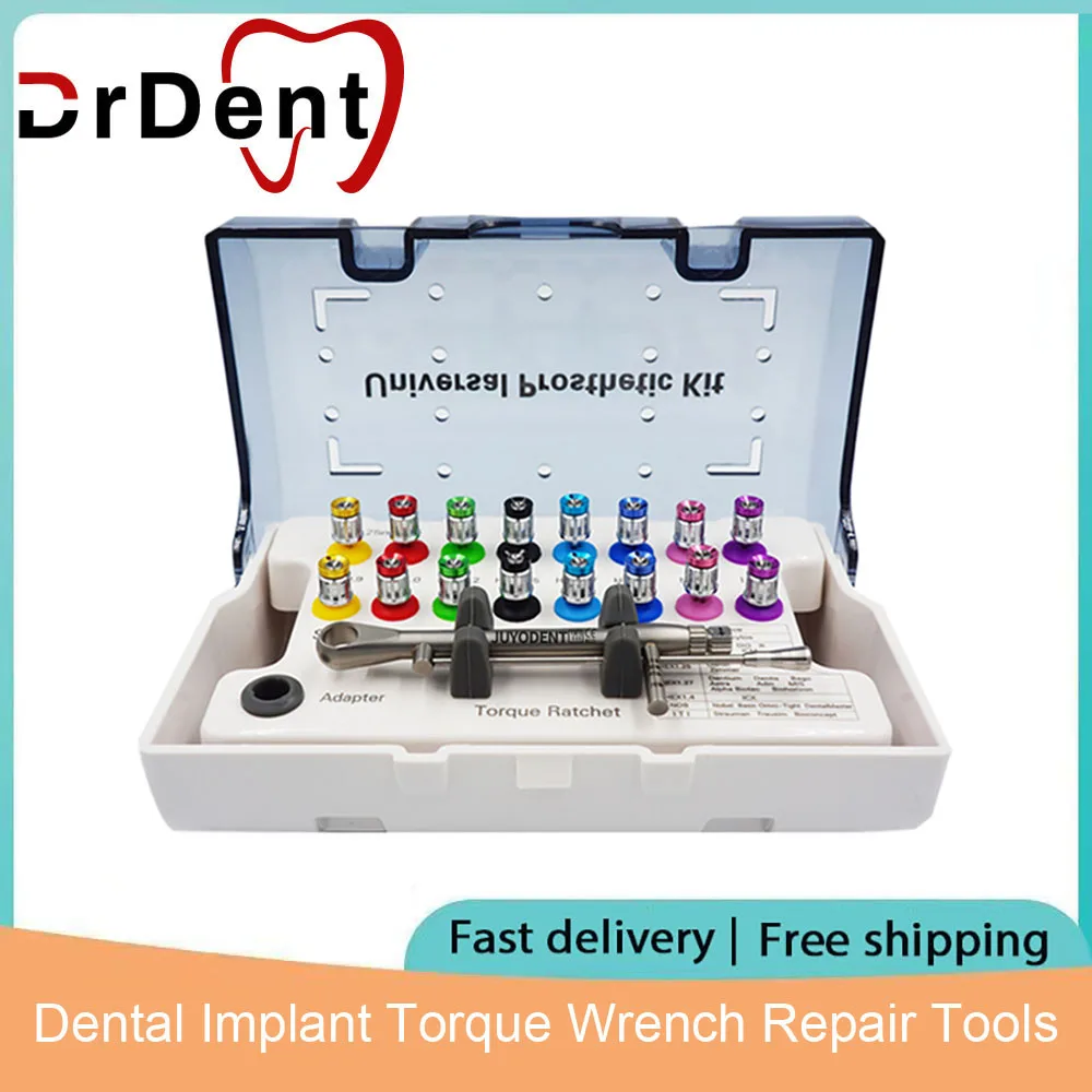 

Dental Implant Torque Wrench Screwdriver Prosthetic Restoration Ratchet Kit Ratchet Screwdriver Repair Tools