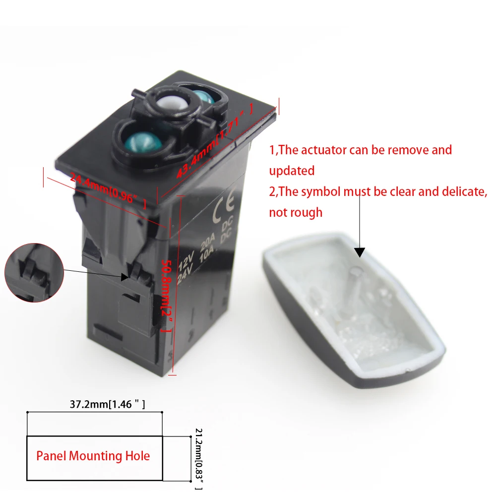 Водонепроницаемые 5-контактные Автомобильные светодиодные фары SPST ON/OFF 10A/24V 20A/12V