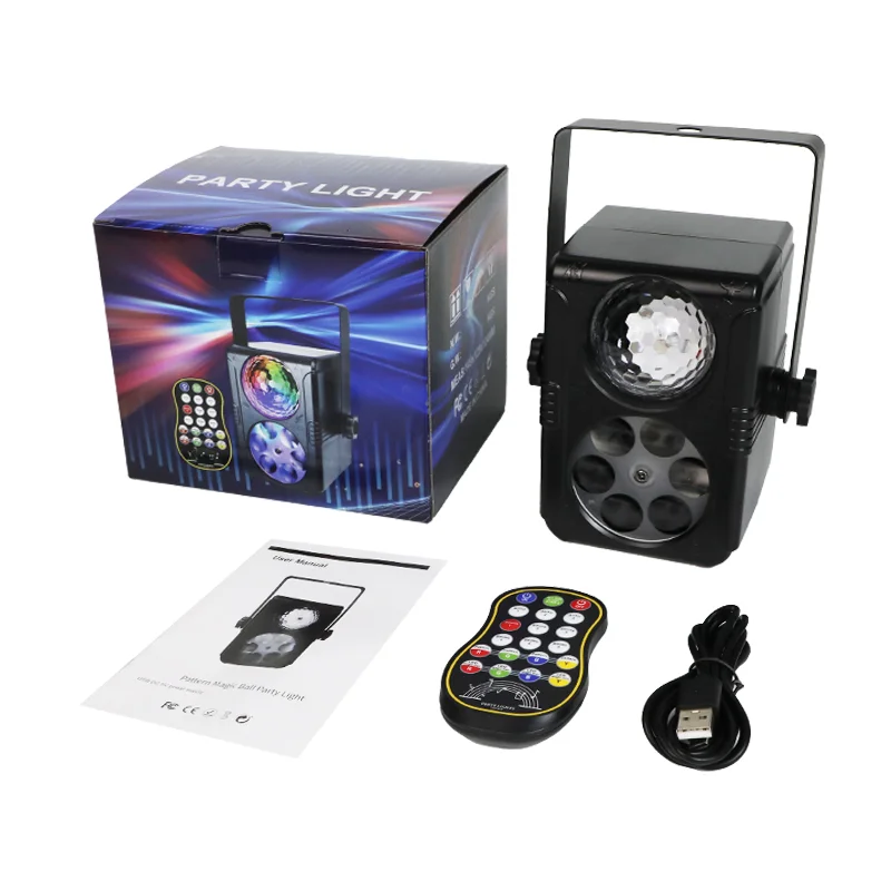 

Мини-светодиодный лазерный проектор, сценическое освещение RGBW DJ, дискотека, вечерние огни, дистанционное управление для рождественской свадьбы, украшения домашнего клуба