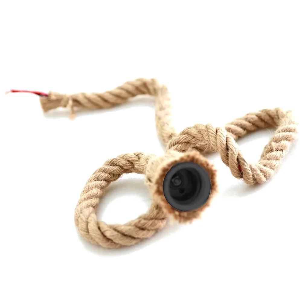

Hemp Rope Electric Wire Homekit Lamp Holder Cord DIY E27 Bulb Pendant Light Industrial Light Electrical Wire homekit lamp base