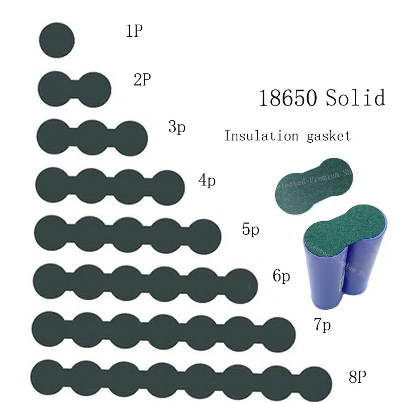 

1 Sheet 18650 Barley Paper Insulating Spacers 1P-8P Solid Insulating Spacers Stickers for DIY 18650 Battery Pack