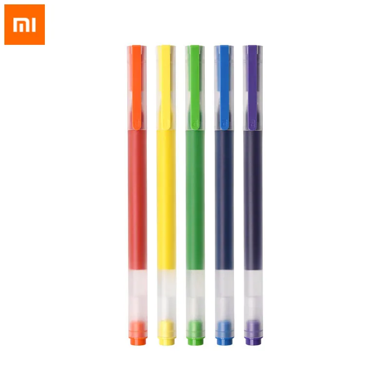 

5 шт. Xiaomi 0,5 мм супер прочная гелевая ручка для письма красочная версия офисная ручка для подписи Mijia ручка для знака чернила для учебы канцел...