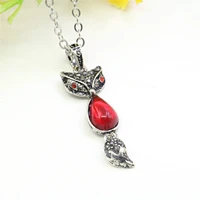13x21mm natural fox cats eye stone red jades crystal women accessory girls ornaments alloy o chian fashion jewelry making design
