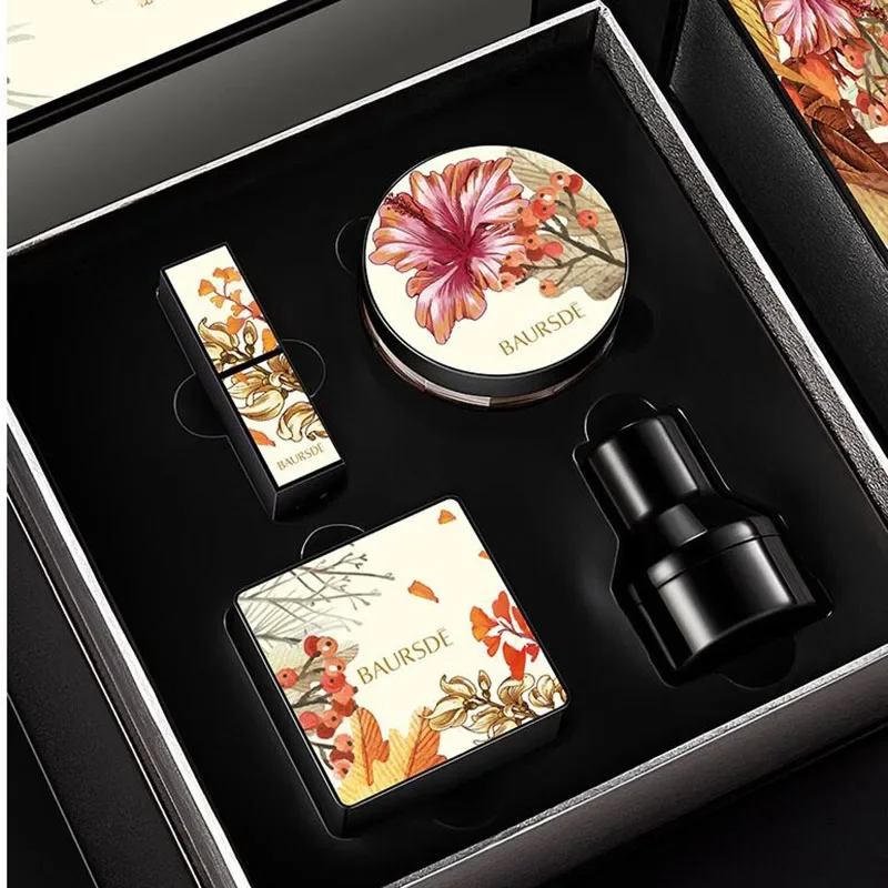 

Makeup Facial Three-Piece Concealer BB Air Cushion Repair Volume Isolate Makeup Powder Lipstick Makeup Set