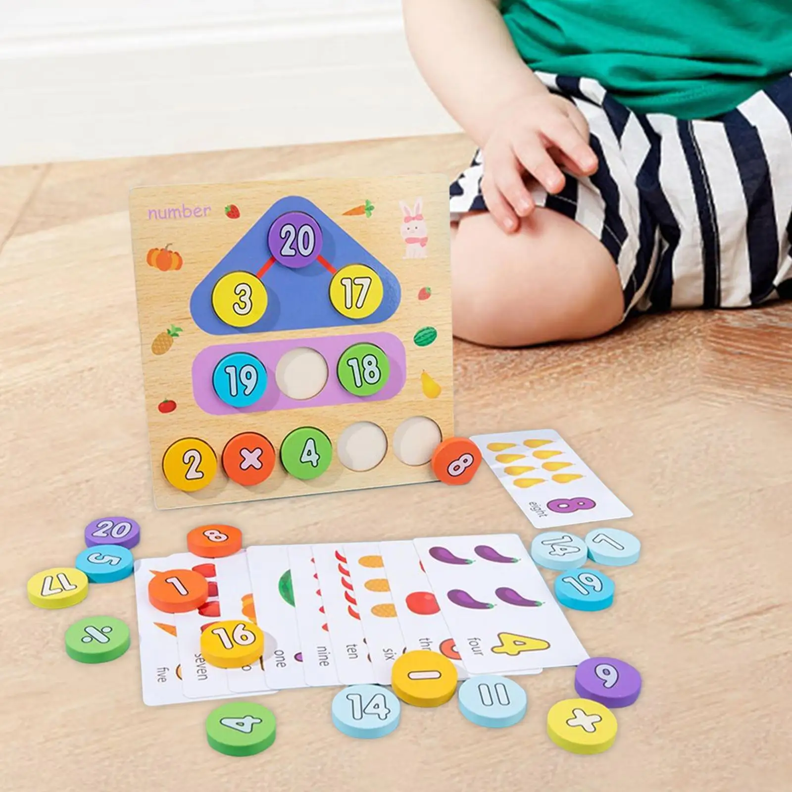 

Montessori Puzzle Board Parent Child Interactive Toys for Birthday Gifts
