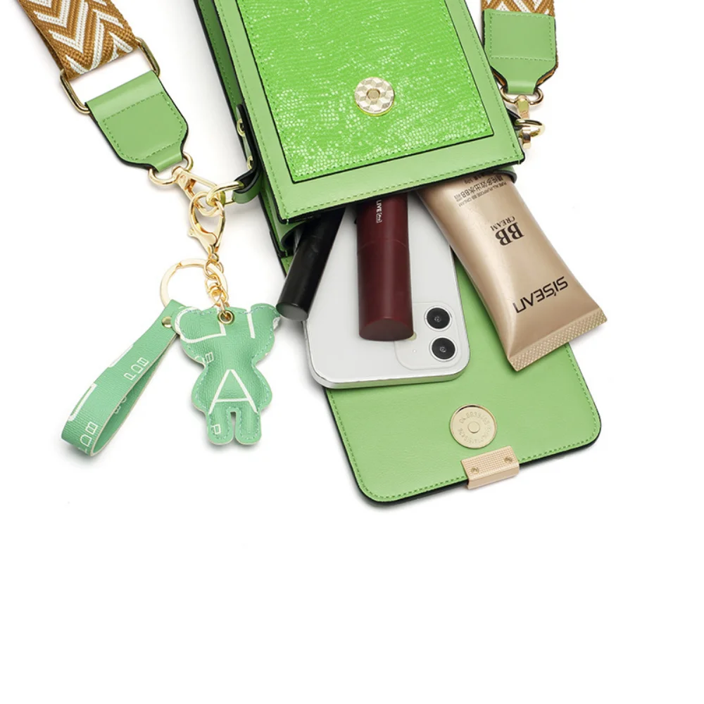 Mini PU Leather Sling Bags Women Fashion Vintage Guitar Strap Small Phone Shoulder Bag Ladies Casual Versatile Crossbody Purse