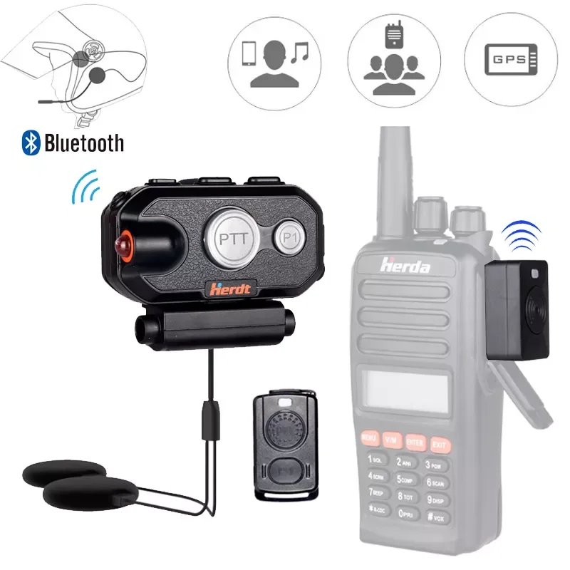 

Talkie Hands-Free Helmet Bluetooth Headset K/M Wireless Headphone Motorcycle Locomotive BT Earphone For Baofeng Motorola