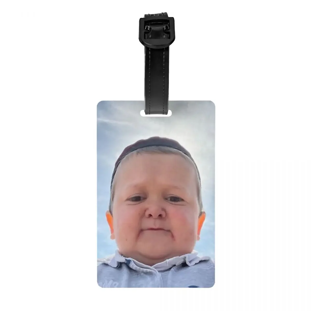 

Hasbulla Hasbullah Smile Luggage Tag for Suitcases Cute Baggage Tags Privacy Cover ID Label