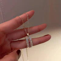 french design fashionable zircon inlaid diamond clavicle chain womens fashion temperament personality necklace atmospheric