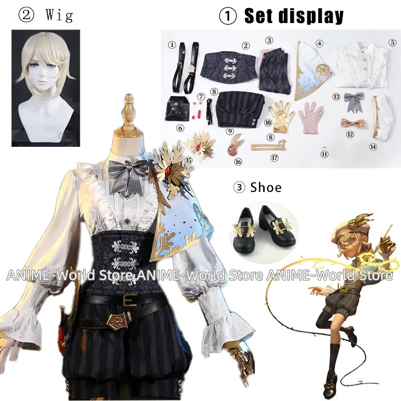 

Game Identity V Survivor Painter Edgar Valden Cosplay Costume Fancy Suit Party Outfits Halloween Carnival Uniforms outfit Shoes