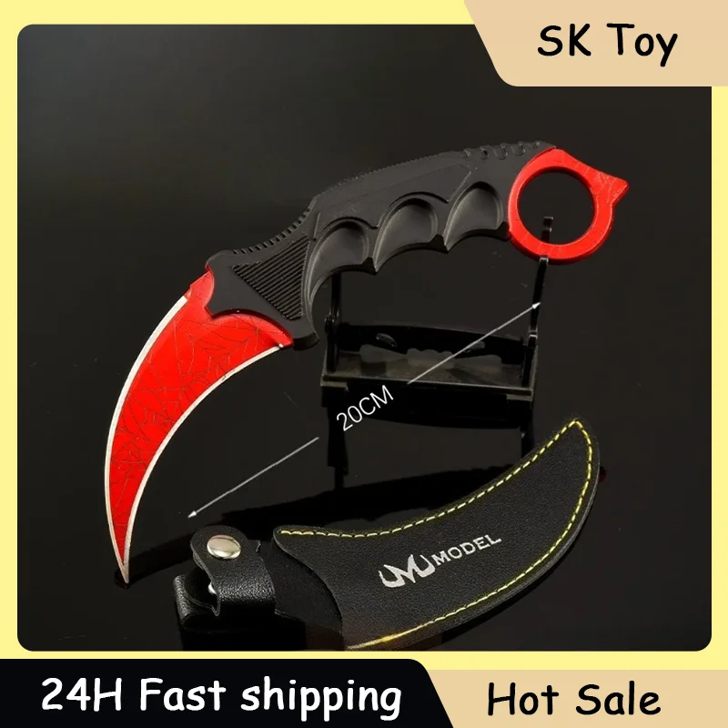 Фото Тактический нож GO'S Game Peripheral Claw Knives Series M9 Crimson Web, 20 см, с кобурой, металлический, без лезвия, декоративный, подарок для мальчиков №1