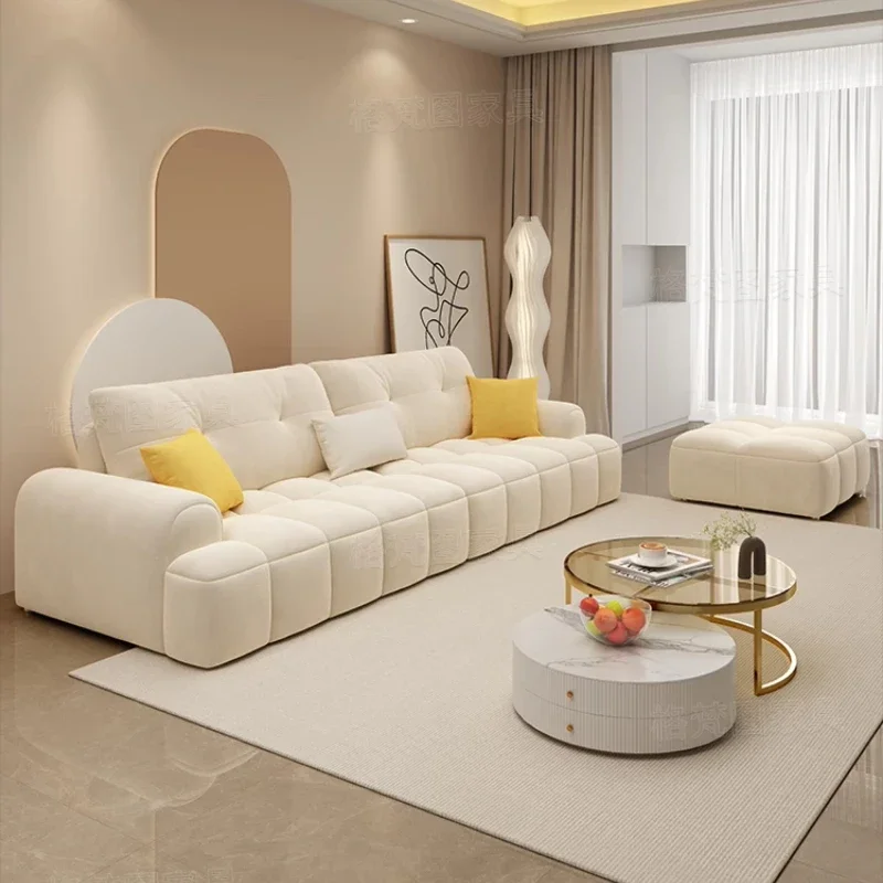 Скандинавские современные минималистичные диваны угловой 3-местный пушистый