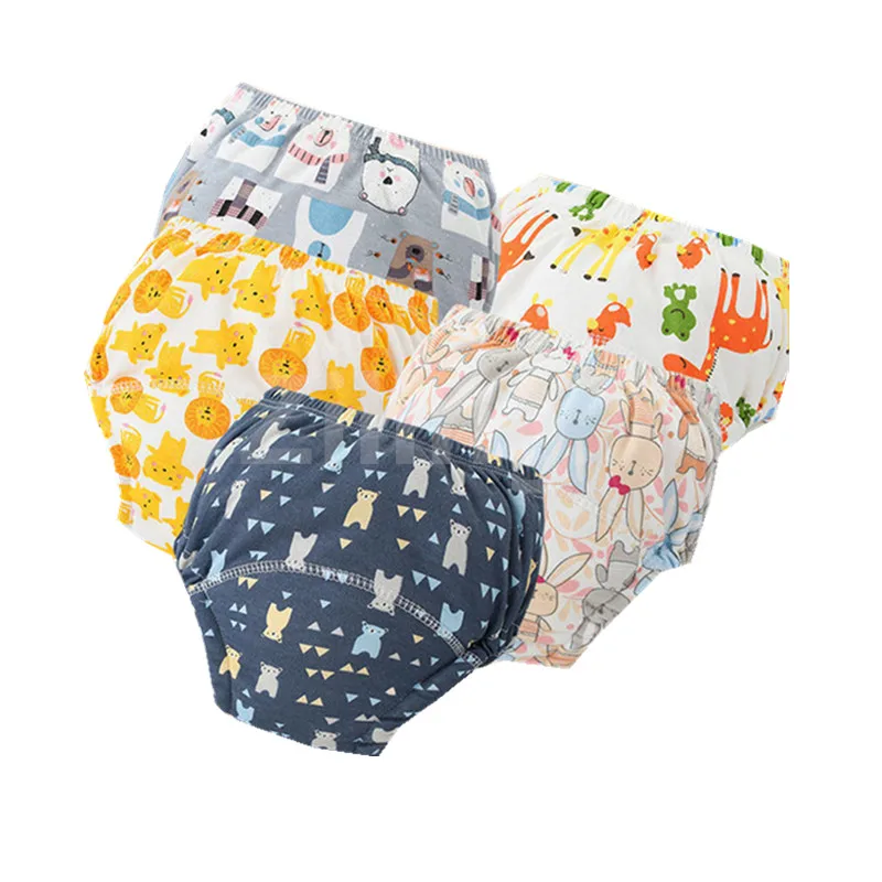 

Мультяшные хлопковые детские подгузники, многоразовые тканевые подгузники, моющиеся детские подгузники для младенцев, детские подгузники, тренировочные трусики для смены пеленок