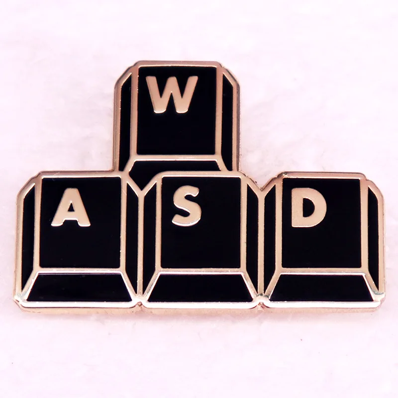 

Computer Leyboard Key Letter Enamel Lapel Pin Collect Badge Cute Children Gift Jewelry Adorn Backpack Hat Collar Brooches