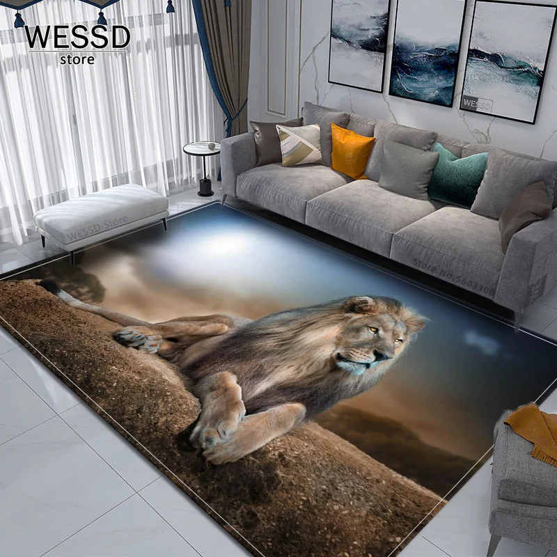 

Коврик WESSD 3D Лев для гостиной