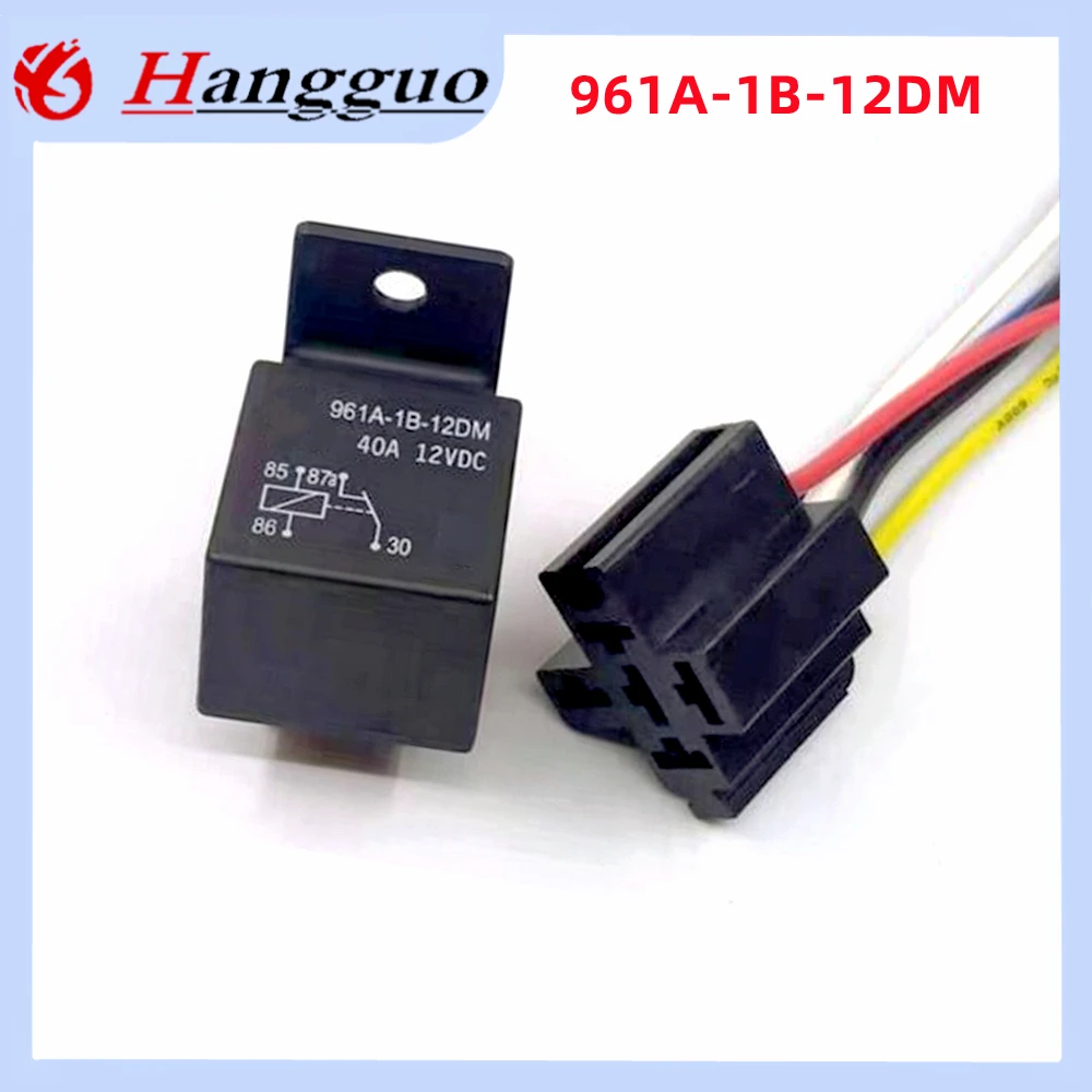 2 шт./лот 961A-1B-12DM 40A 12 В 4-контактное автомобильное реле с основанием GPS-навигации