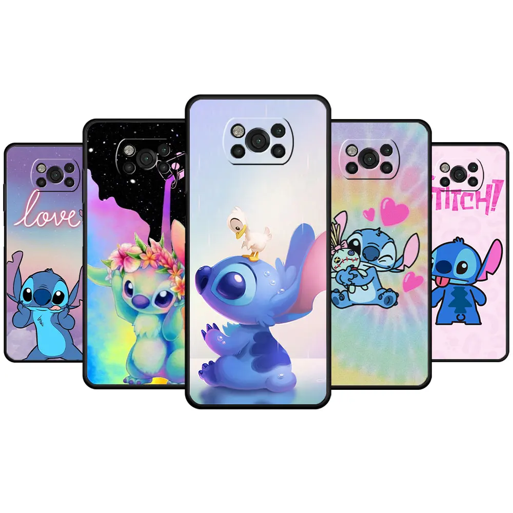 

Disney Stitch Rainbow Color Case For Xiaomi POCO X3 NFC X4Pro M3 C40 for Mi 12 11 10 10T 8 Note10 Lite 11Ultra 11T Pro CC9 F1
