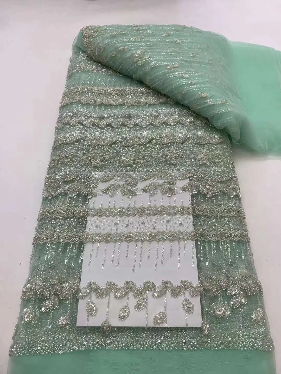 Африканская Тяжелая кружевная ткань 2024 Высококачественная нигерийская