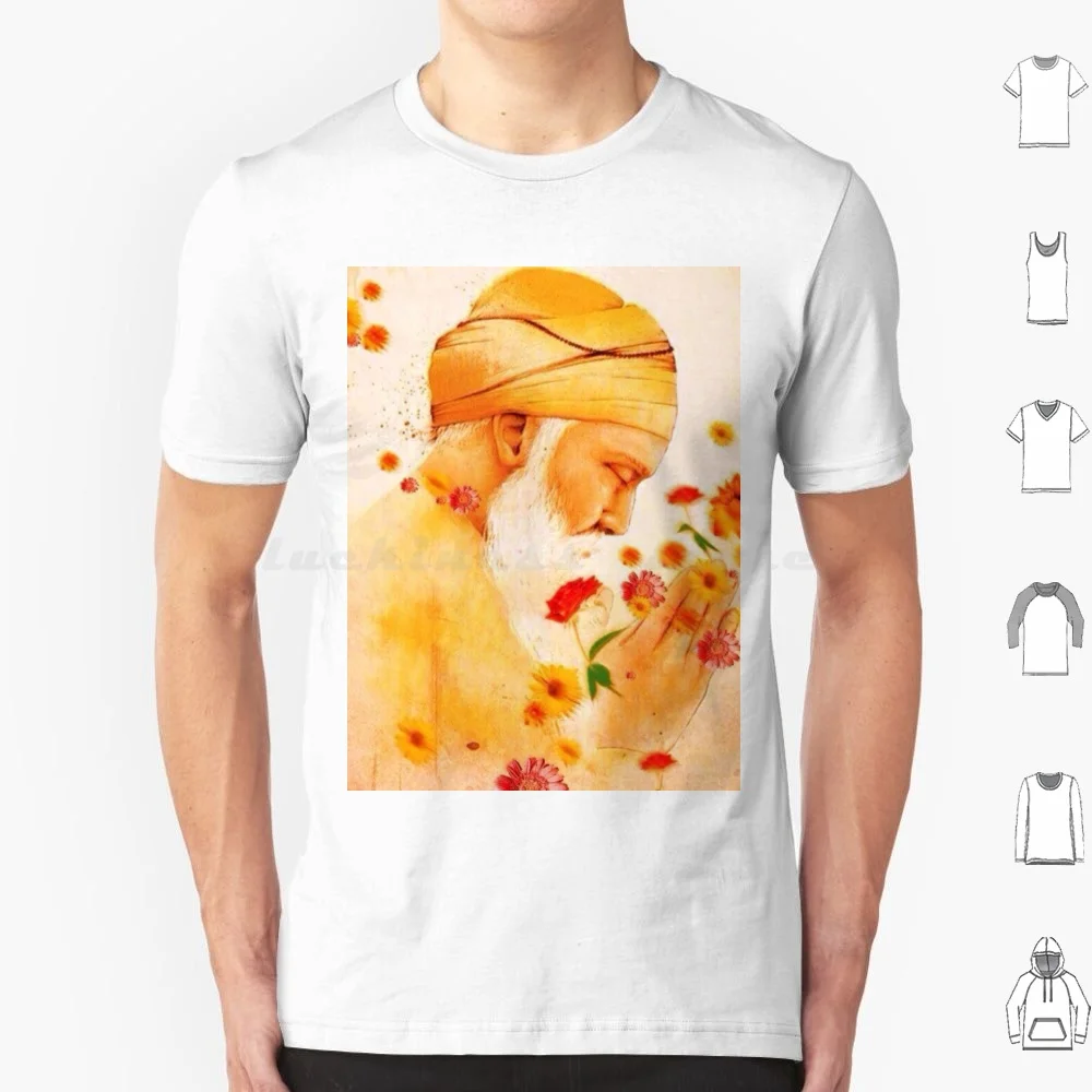 Футболка с надписью Happy Nanak Jayanti для мужчин и женщин хлопковая рубашка принтом