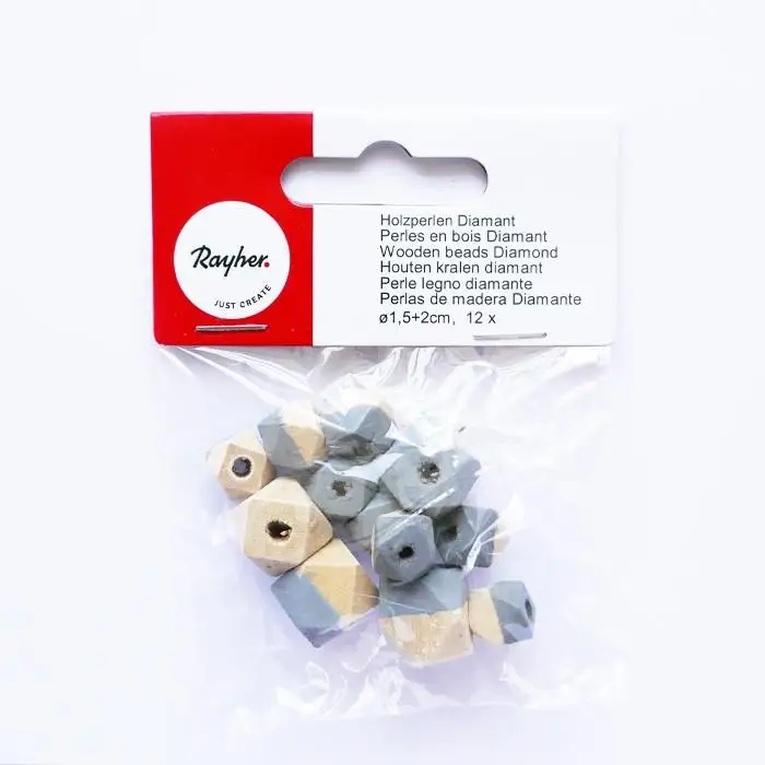 Алмазные деревянные бусины-серый цвет |