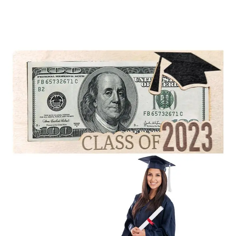 

2023 Graduation Gift Moneys Holder Creative Converting Congrats Grad Card Wooden Holder Money Wallet Ornament Decoration New