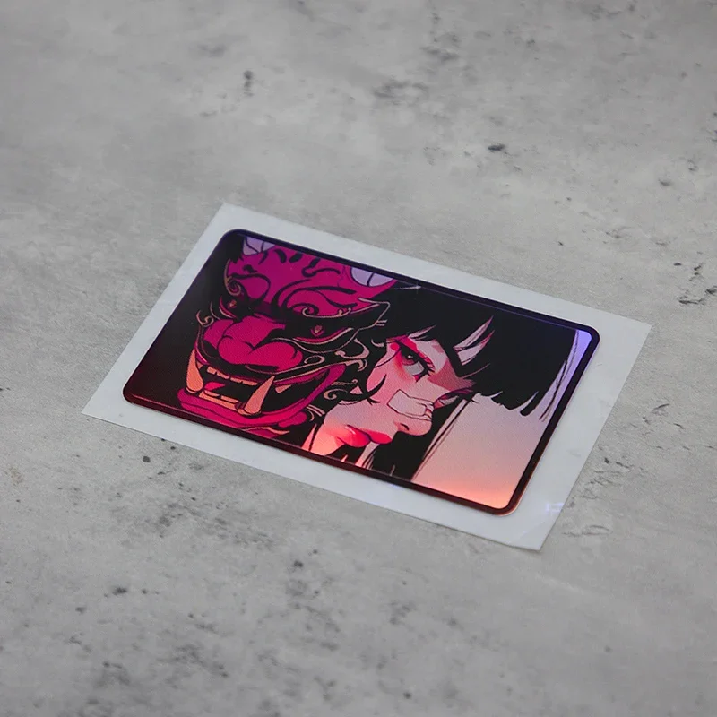 

1 шт. голографические аниме-наклейки, отлично подходят для любителей аниме, стильные мотивы, высококачественные клейкие наклейки