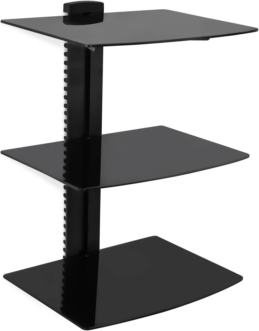 

AV Component Shelf [3 Tempered Glass Shelves] Component Mount for Blu Ray DVD , Game Consoles, Cable Box, and Streaming Devices