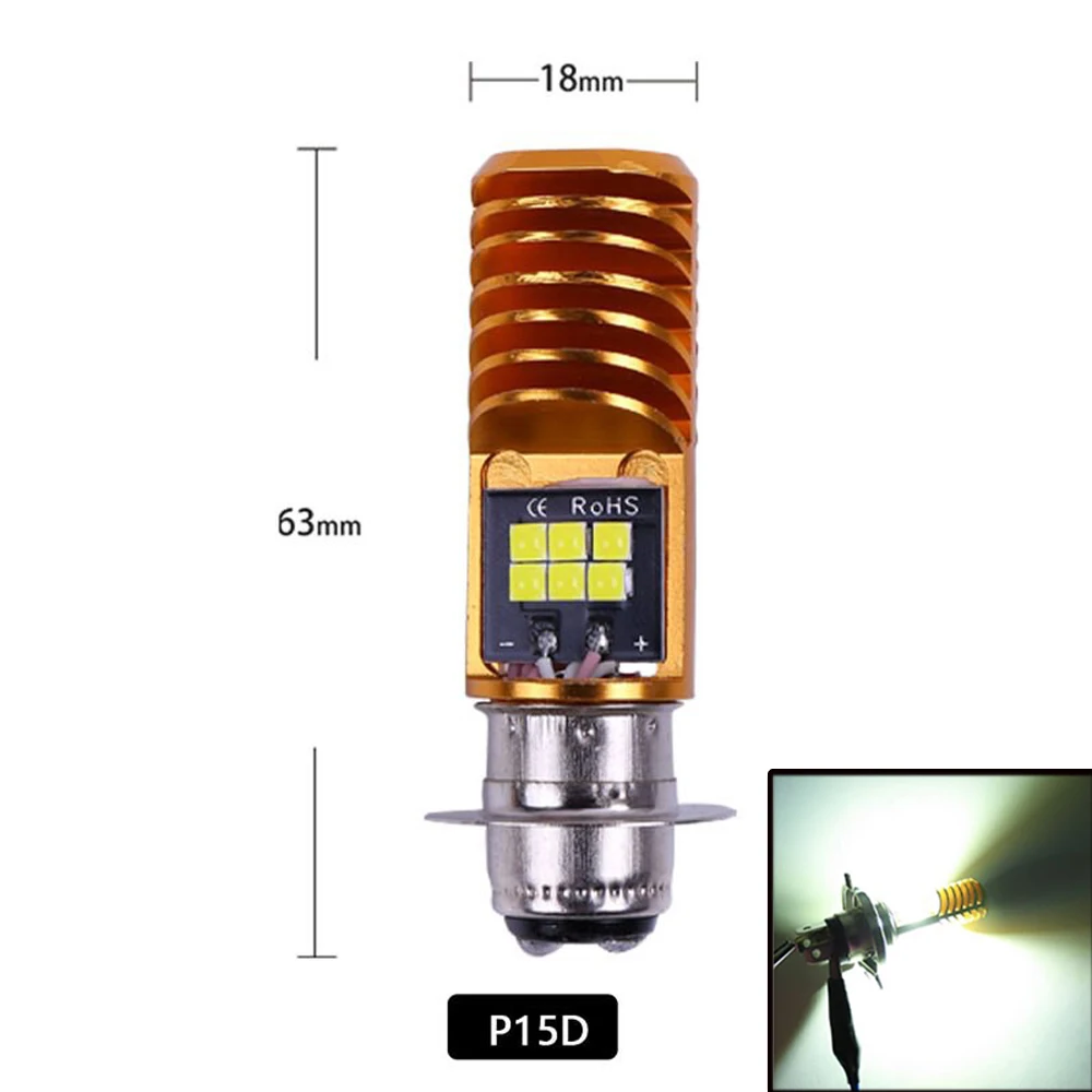 

Brand New Headlight Bulb Headlight Headlight Bulb Headlight Front Light High Low T19 P15D 1pc LED 6000K BA20D/H6