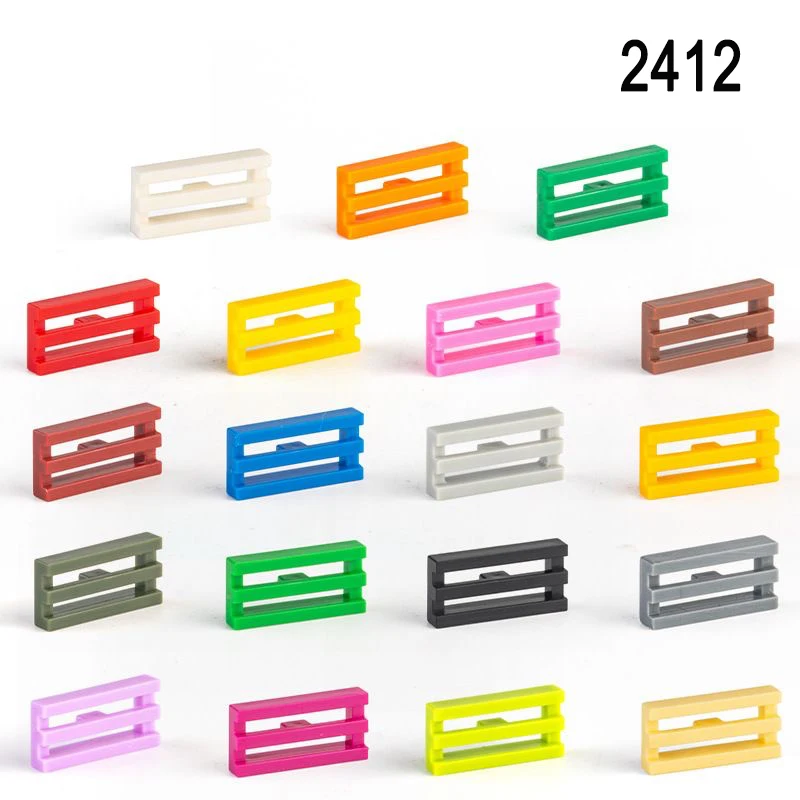 200 шт. MOC 2412 piastrelleembali 1x2 griglia mattoni совместибил fai da te Assmble Building Blocks particelle Kid Puzzle cerv