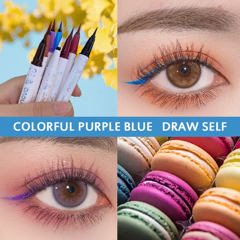 

ELECOOL Colorful Matte Liquid Eye Liner Pencil Quick Dry Waterproof Makeup White Blue Eyeliner For Eyes Cosmetics Makeup Tools