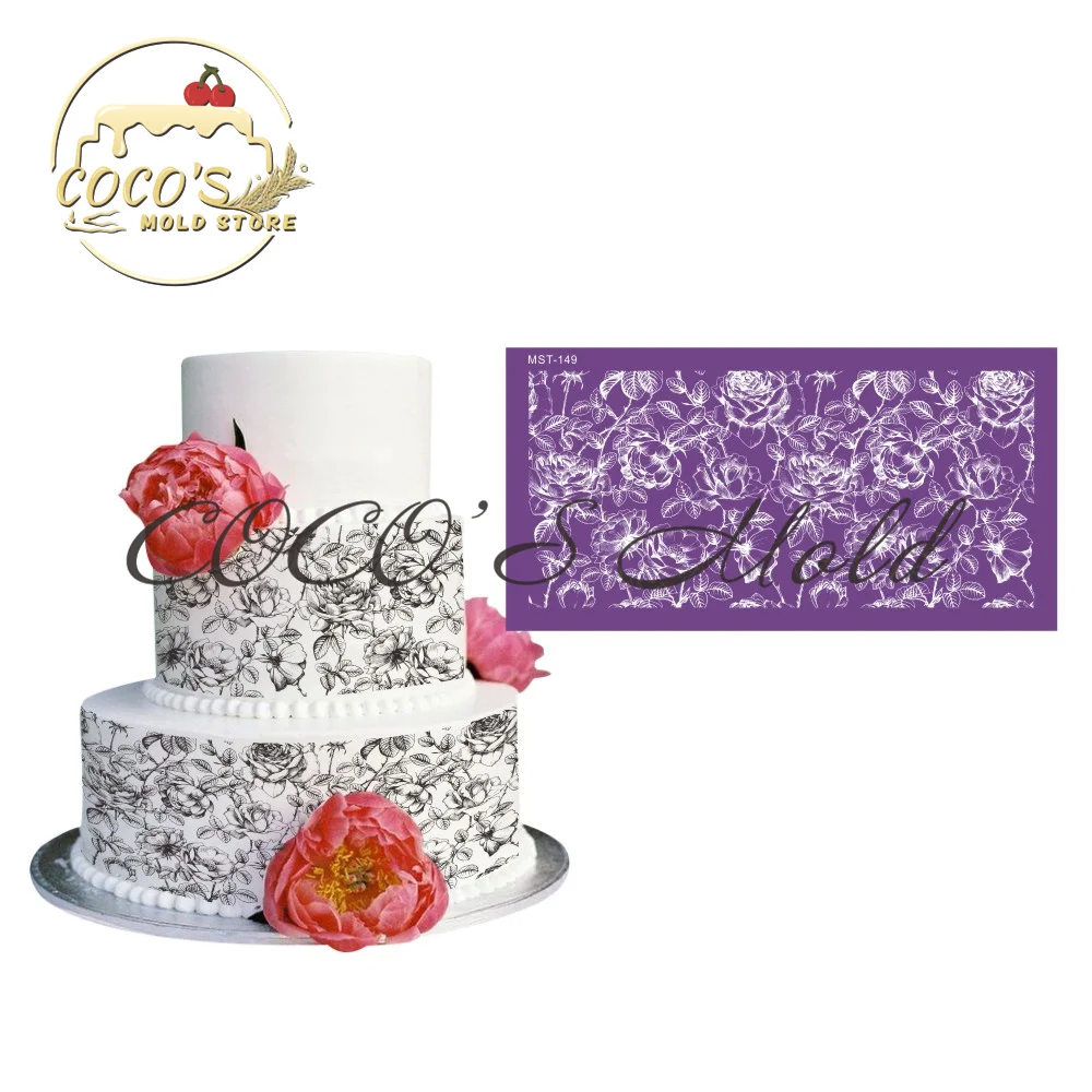 Цветочная Роза дизайнерская ткань искусственная Бриллиантовая кружевная форма