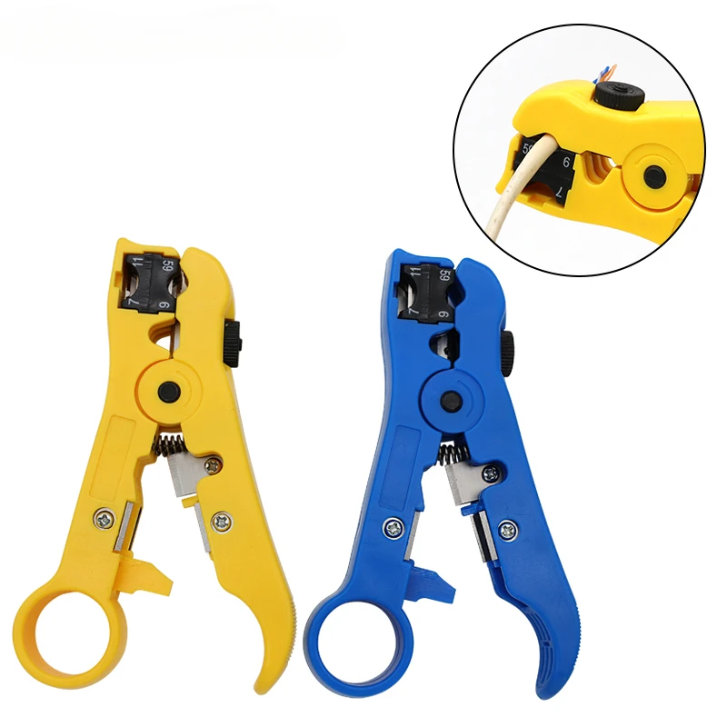 

Automatic Stripping Pliers Universal Coaxial Cable Wire Stripper Crimping Tools With Hexagon Wrench