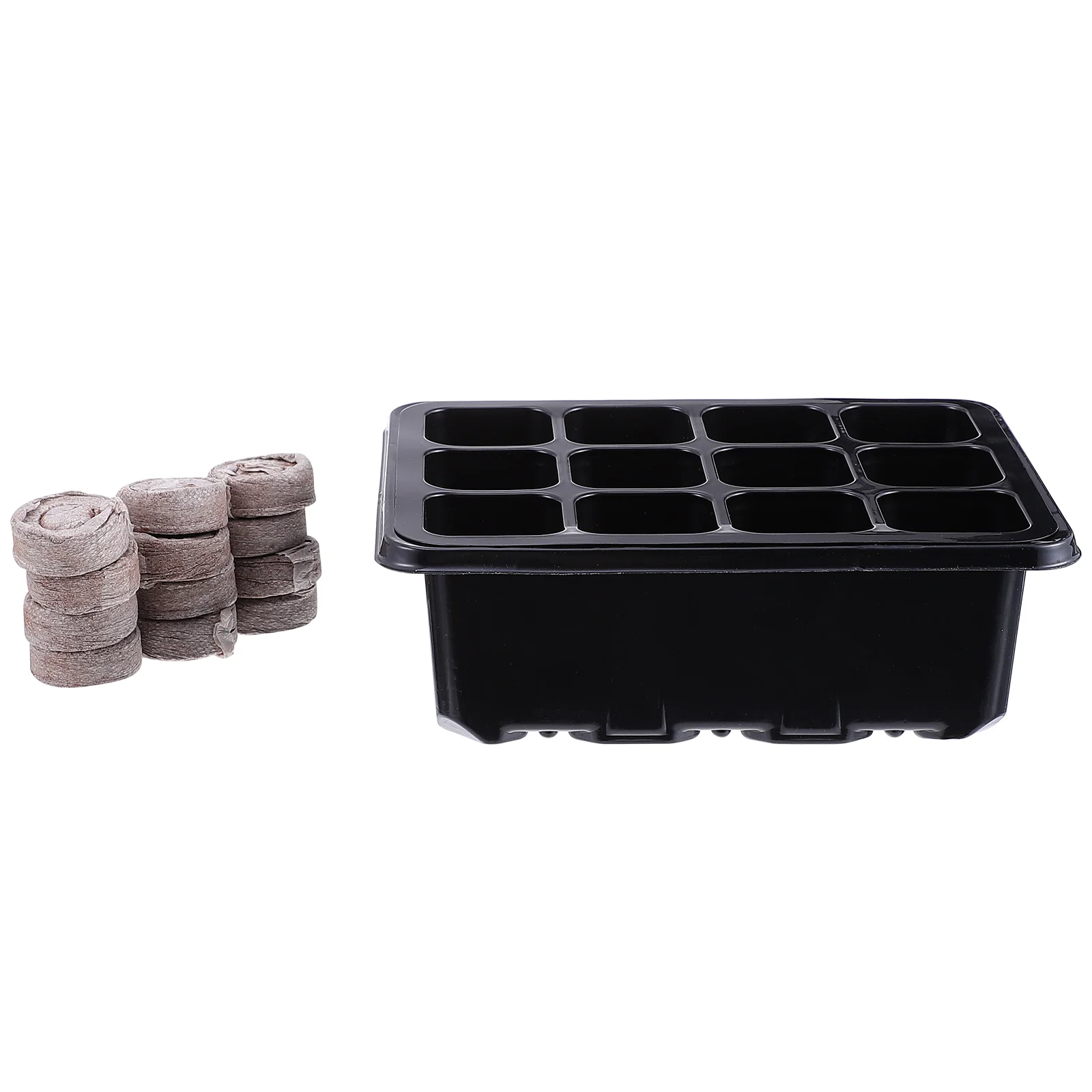

12 Pcs Lipgloss Sets Planting Trays Peat Pellets Tray Kits Mini Containers Starter Tray Suite Nursery Box Nursery Block