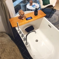 portable bathtub tray accessories adults vanity wooden bathtub shelf sink tray organizer plateau baignoire household products