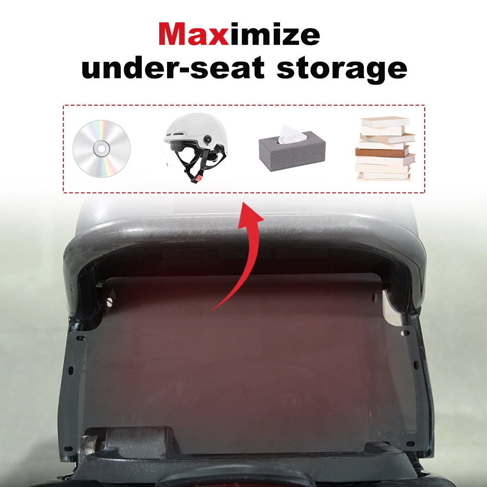 Подходит для Honda Ruckus / Zoomer NPS50 2003 2004 2005 2006 2007 2008 2009 2010-2024 черный корпус хранения под