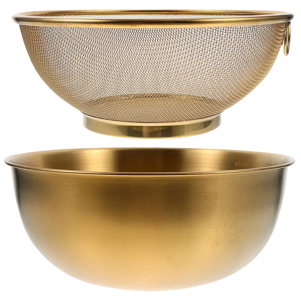 

Mesh Strainer Kitchen Rice FruitMesh Basket Filter Washing Bowl Stainless Steel Fine Vegetable Colander