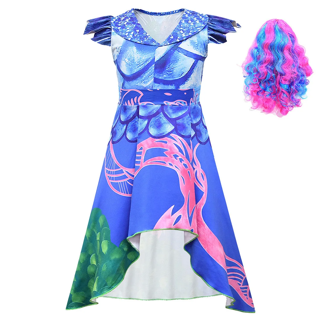 Костюм для косплея Наследники 3 Иви Мал девочек детское платье костюмы с париком